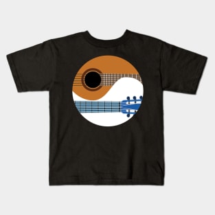 Yin Yang Guitar Yin Yang Guitar Gifts Kids T-Shirt